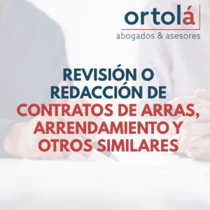 Revisión o redacción de contratos de arras, arrendamiento y otros similares